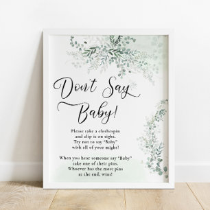 Poster Eucalyptus Botanic Sage Bar Verde do Taco