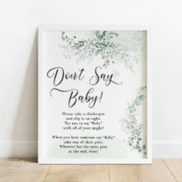 Poster Eucalyptus Botanic Sage Bar Verde do Taco