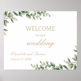 Poster Eucalyptus Deixa Sinal Elegante De Boas-Vindas