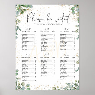 Poster Eucalyptus Dourado Glitter - Gráficos verdes dos a