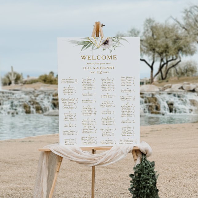 Poster Eucalyptus Dourado Sentado Geométrico Alfabético (Criador carregado)