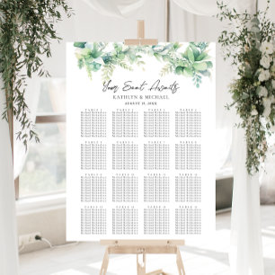 Poster Eucalyptus Garden Wedding 16 Gráficos de Mesa