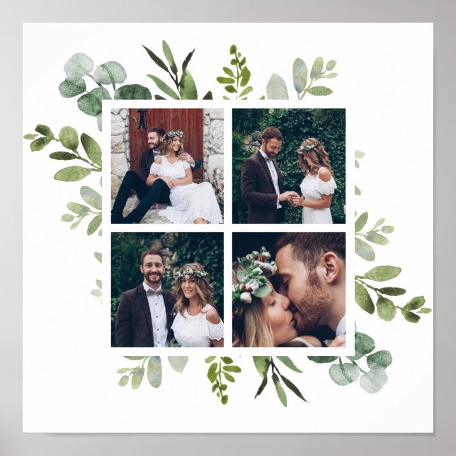 Poster Eucalyptus Green Foliage Wedding 4 Foto (Frente)