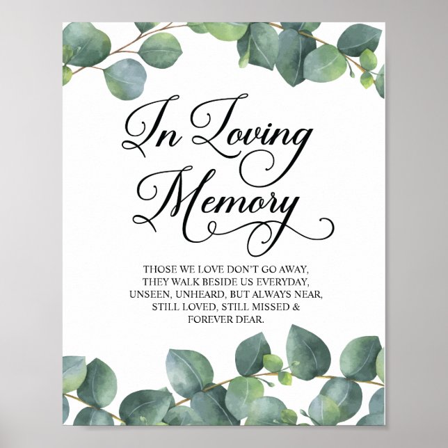 Poster Eucalyptus Greenery Em Memorial De Amor (Frente)