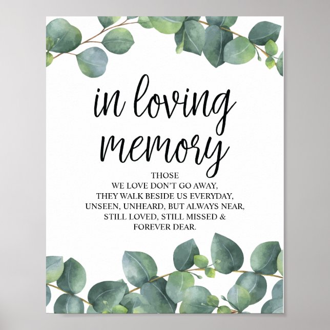 Poster Eucalyptus Greenery Em Memorial De Amor (Frente)