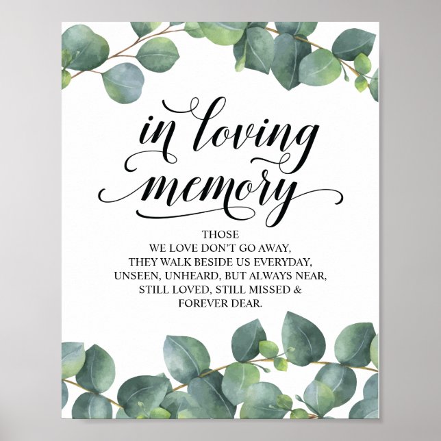 Poster Eucalyptus Greenery Em Memorial De Amor (Frente)