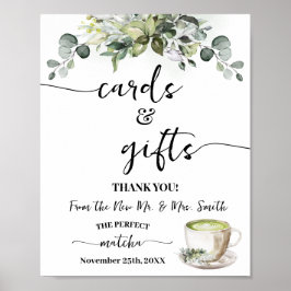Poster Eucalyptus Matcha Cards & Gifts Bridal Shower
