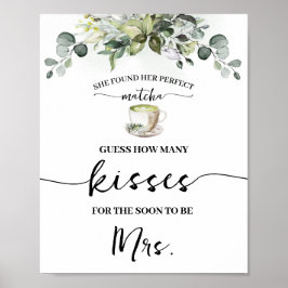 Poster Eucalyptus Matcha How Many Kisses for Mrs Game