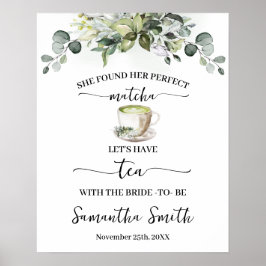Poster Eucalyptus Matcha Let's have Tea with Bride