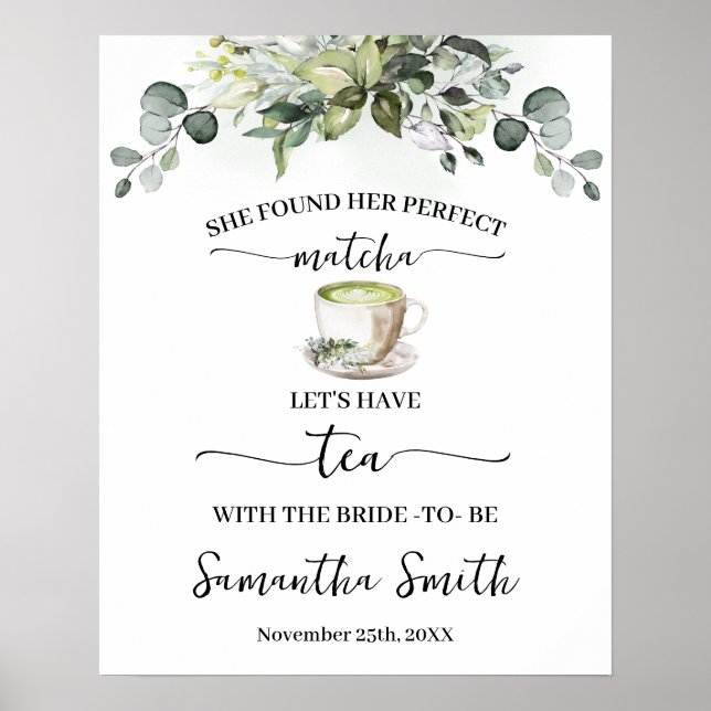 Poster Eucalyptus Matcha Let's have Tea with Bride (Frente)