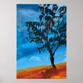 Poster 'Eucalyptus': pintura original acrílica em Canvas