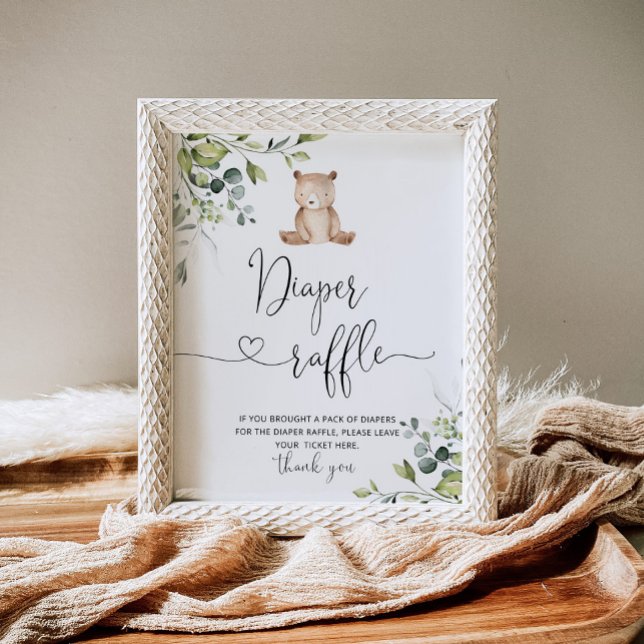 Poster Eucalyptus Podemos esperar rifa de fralda (Criador carregado)