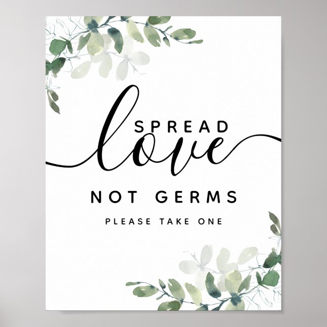 Poster Eucalyptus Spread Love Not Germs Manitizer (Frente)