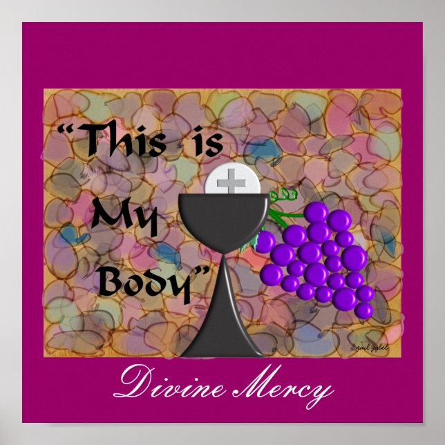 Poster Eucharist Canvas Art "Compaixão divino" (Frente)