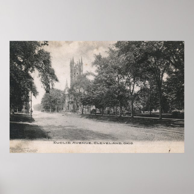 Poster Euclid Ave., Cleveland, Ohio, 1906 Vintage (Frente)