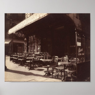 Poster Eugène Atget: Café, Avenue de la Grande-Armée