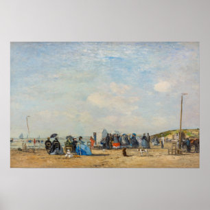 Poster Eugene Boudin - Encontro na praia