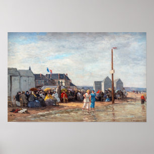 Poster Eugene Boudin - Hora do Banho em Trouville