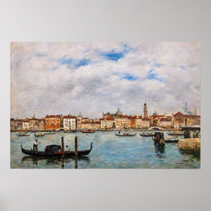 Poster Eugene Boudin - Veneza, Riva degli Schiavoni