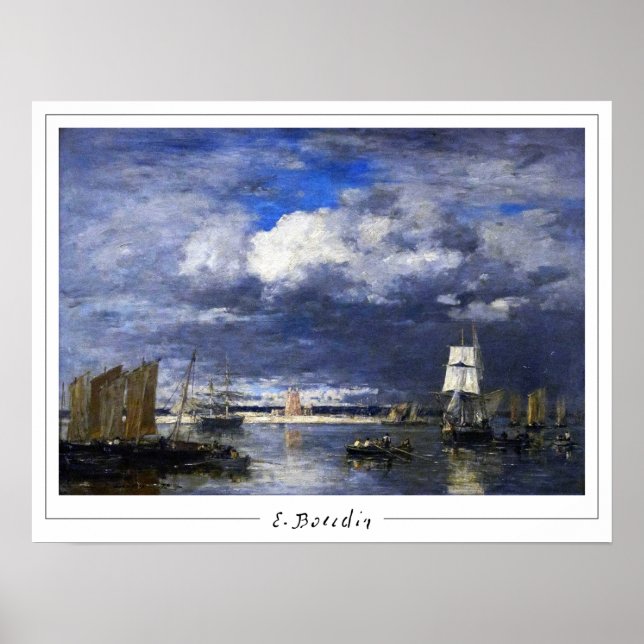 Poster Eugène Boudin Zedign Cartaz de Arte #13-2 (Frente)