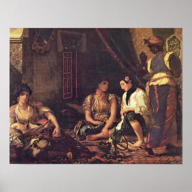 Poster Eugene Delacroix - As Mulheres das Argel (Frente)