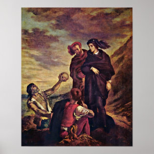 Poster Eugene Delacroix - Hamlet e Horatio