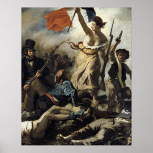 Poster Eugene Delacroix - Liberdade, Liderando as Pessoas