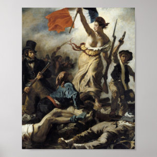 Poster Eugene Delacroix - Liberty Liderando as Pessoas