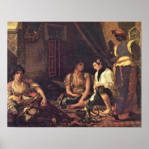 Poster Eugene Delacroix - mulheres de Argel