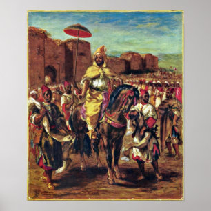Poster Eugene Delacroix - sultão de Marrocos