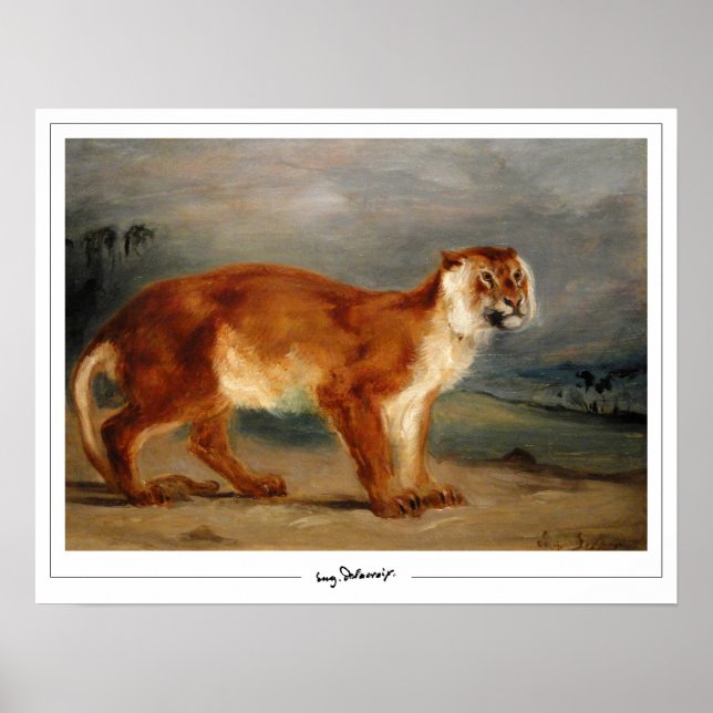 Poster Eugène Delacroix Zedign Cartaz de Arte #491 (Frente)