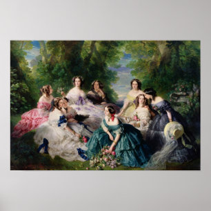 Pôster Eugenie Surrounded by her Ladies-in-Waiting