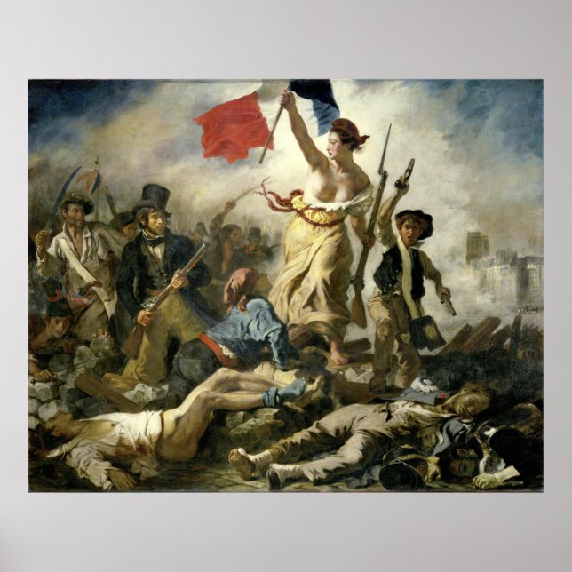Poster Eugne Delacroix Liberty Liderando as Pessoas (Frente)