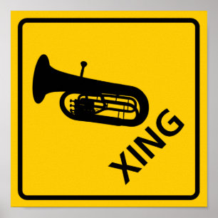 Pôster Euphonium Crossing Highway Sign