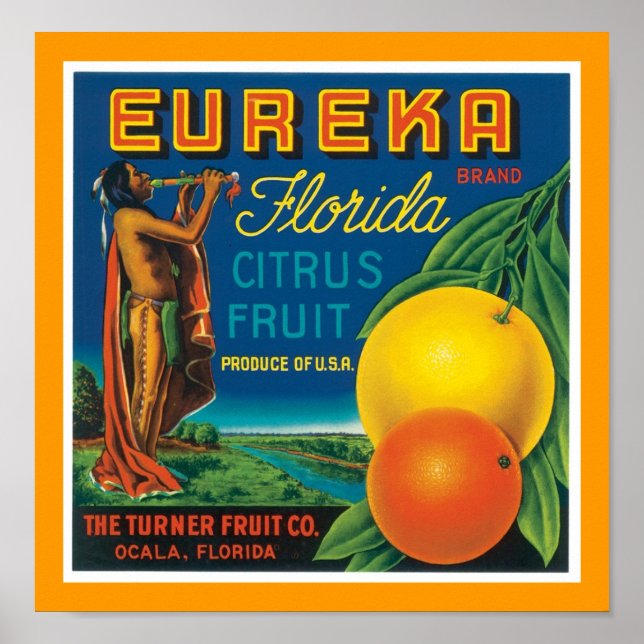 Pôster Eureka Florida Citrus (Frente)