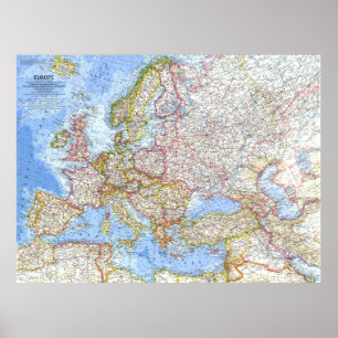 Poster "Europa: 1962 MAPA Detalhado ...