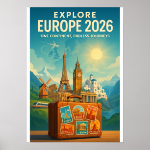Poster EUROPA 2026 — Um Continente, Jornadas Infinitas