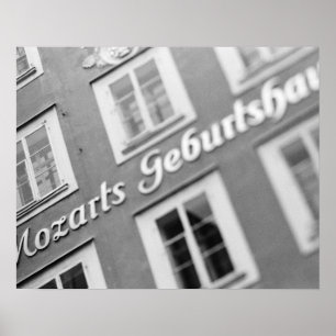 Pôster Europa, Áustria, Salzburgo. O local de nascimento