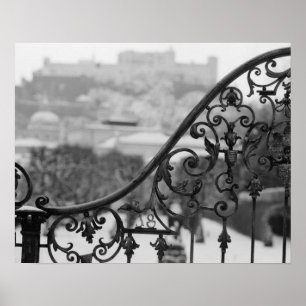 Poster Europa, Áustria, Salzburgo. Vista da Cidade Velha