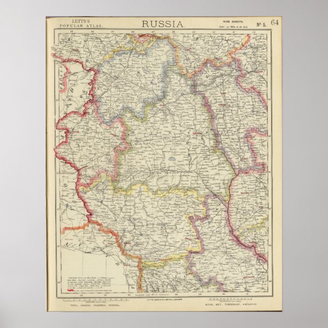 Pôster Europa, Bielorrússia, Ucrânia (Frente)