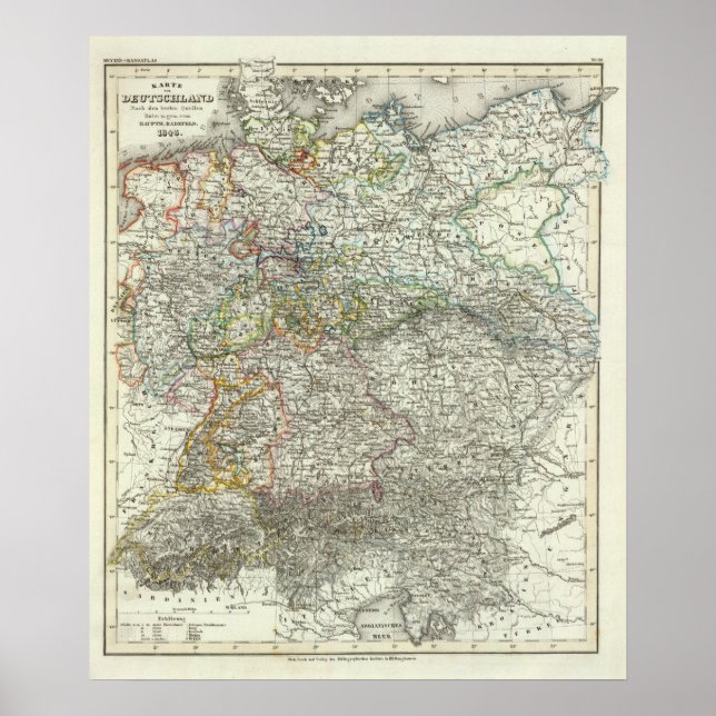 Pôster Europa Central, Alemanha, Polônia (Frente)