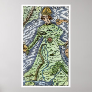 PÔSTER EUROPA COMO UMA RAINHA, 1588