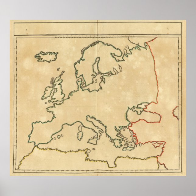 Pôster Europa - Contorno 2 (Frente)