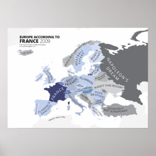 Poster Europa de acordo com a França