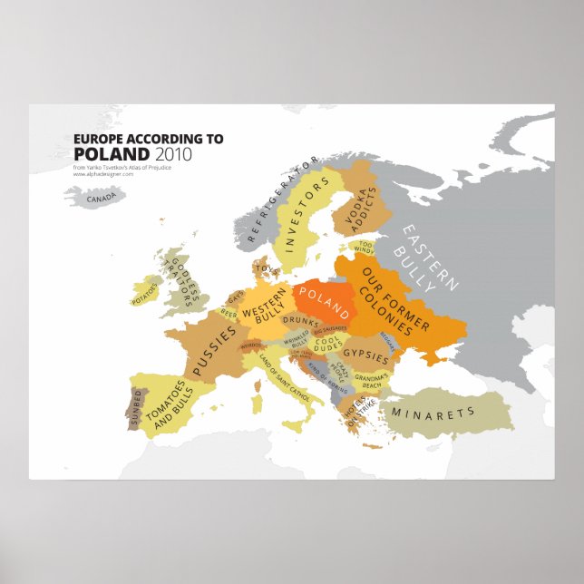 Poster Europa de acordo com a Polônia (Frente)