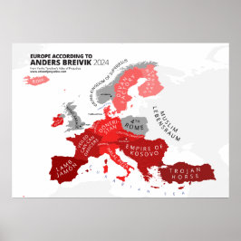 Pôster Europa de acordo com Anders Breivik