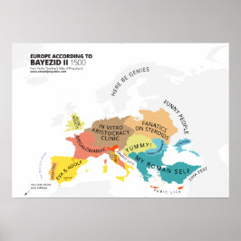 Poster Europa de acordo com Bayezid II