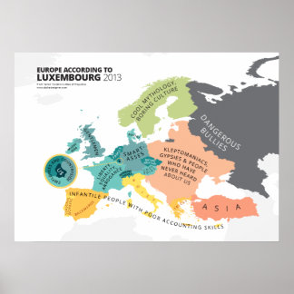 Pôster Europa De acordo com o Luxemburgo