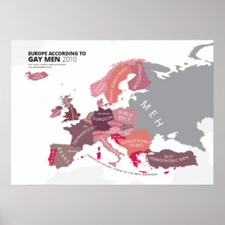 Poster Europa de acordo com os Gay