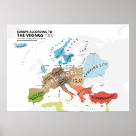 Poster Europa de acordo com os Vikings